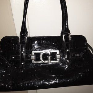 Black snakeskin Guess Purse
